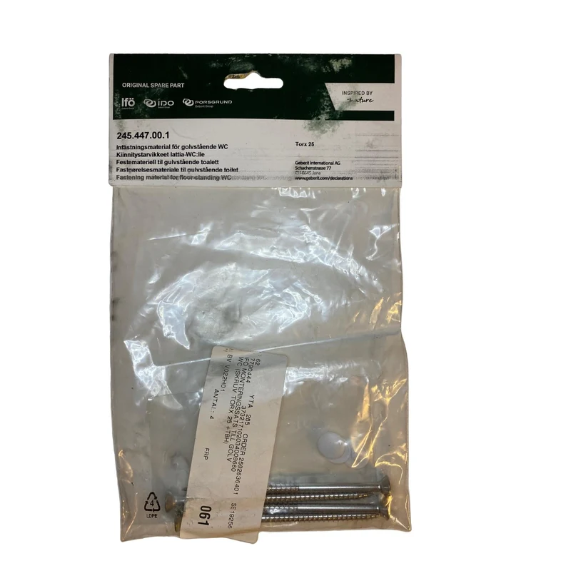 Monteringssats Ifö golvstående WC Torx 25