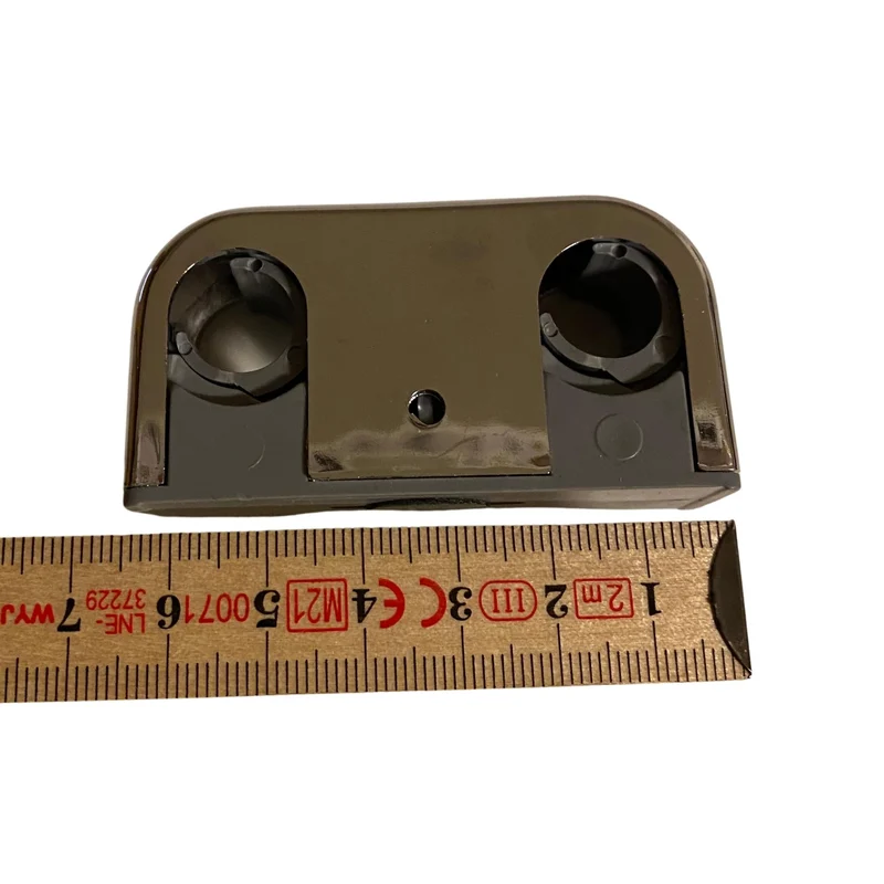 Rörklamma dubbel förkromad 65 mm