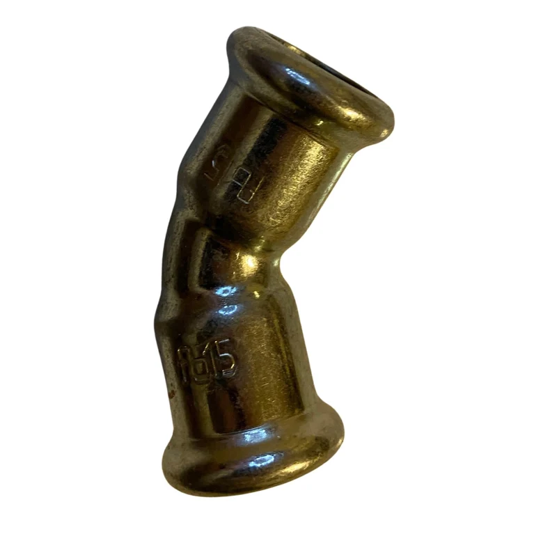 Pressböj 45° rostfri FB15 2 muff