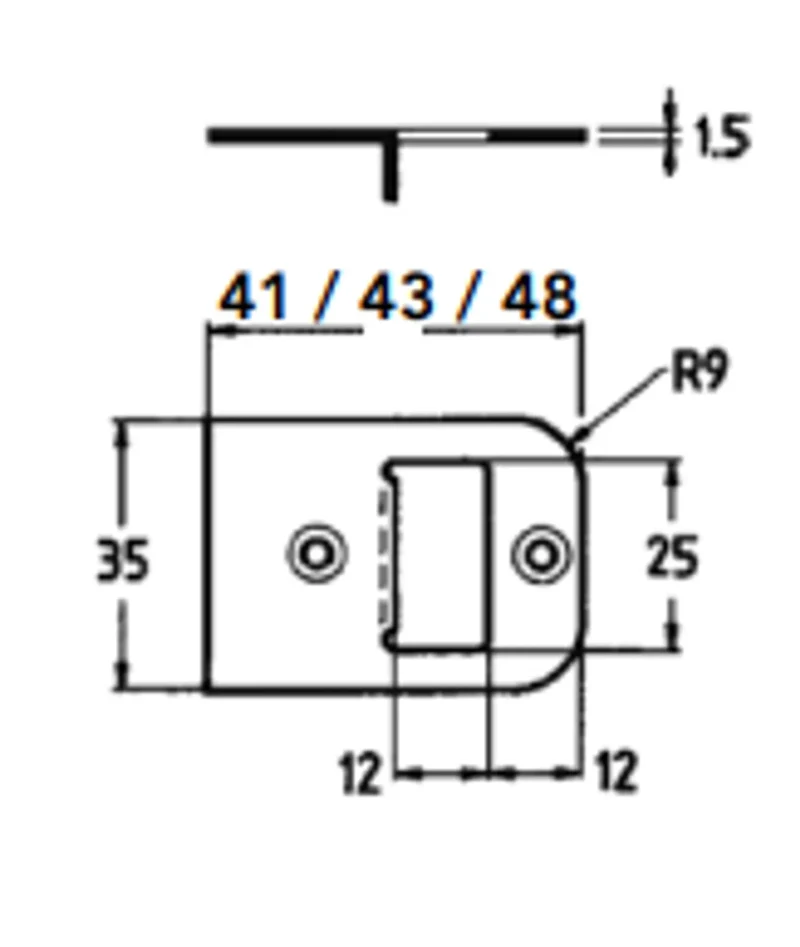 Slutbleck 2521-43 mm Fix