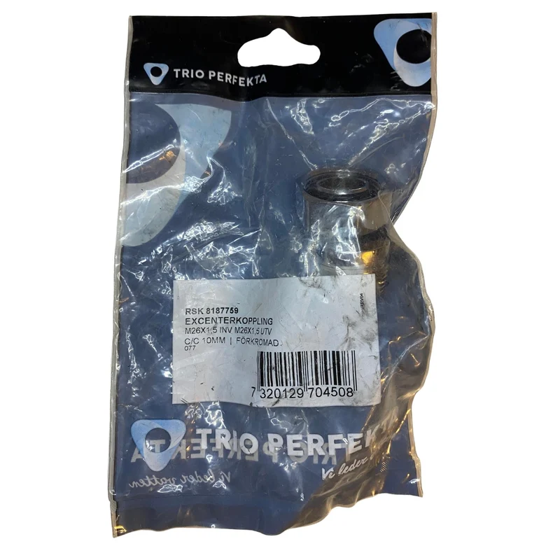 Excenterkoppling Trio Perfekta M26x1,5 10mm förkromad