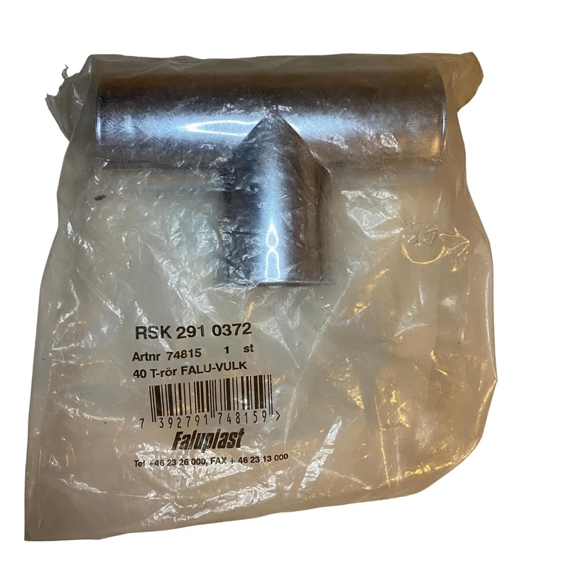 T-rör 40 mm krom Faluplast Falu-Vulk