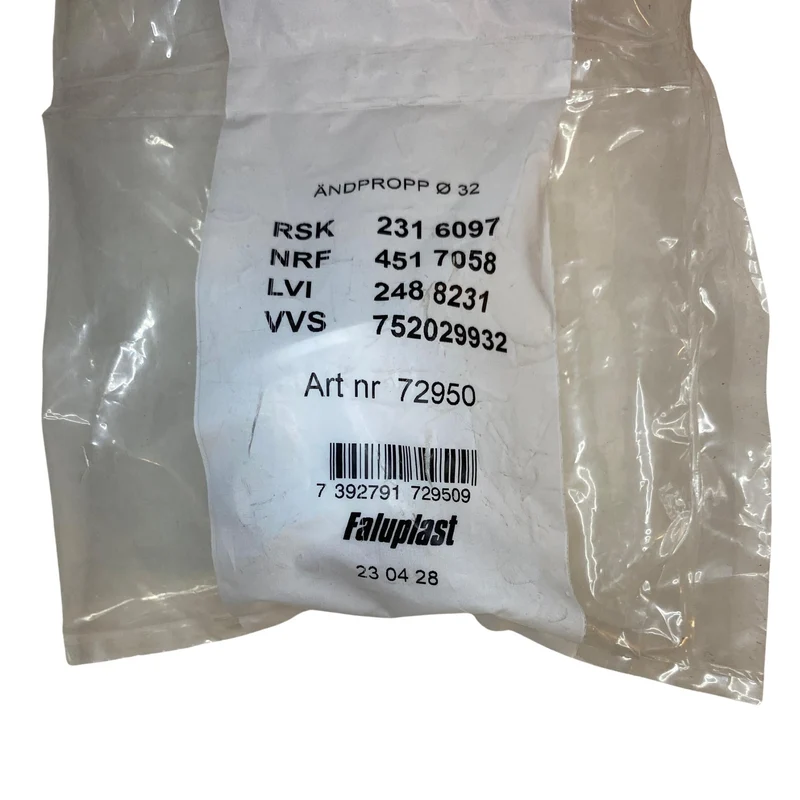 Ändpropp Ø32 PP Faluplast