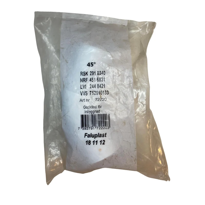 Avloppsböj 45° PP Faluplast