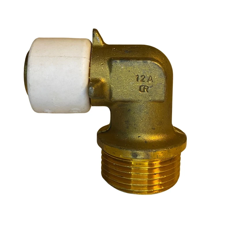 Vinkelkoppling PEX 12x10 G3/4 mässing