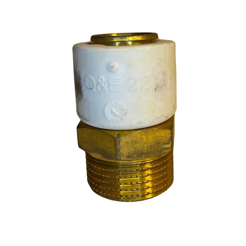 Rak koppling PEX 22 mm utvändig gänga mässing
