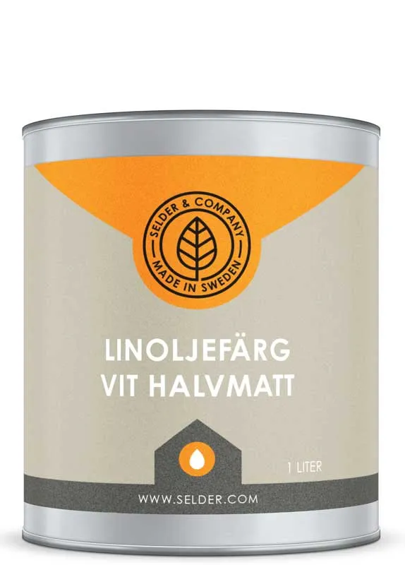 Linoljefärg Selder & Co - Vit halvmatt
