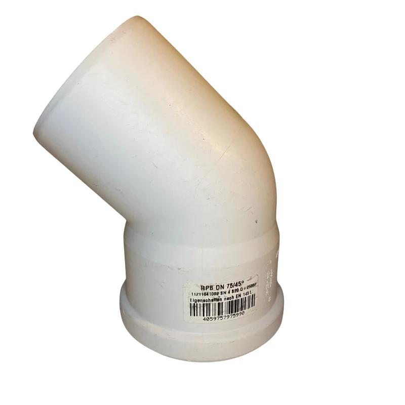 Rehau Avloppsböj DN 75 45° vit