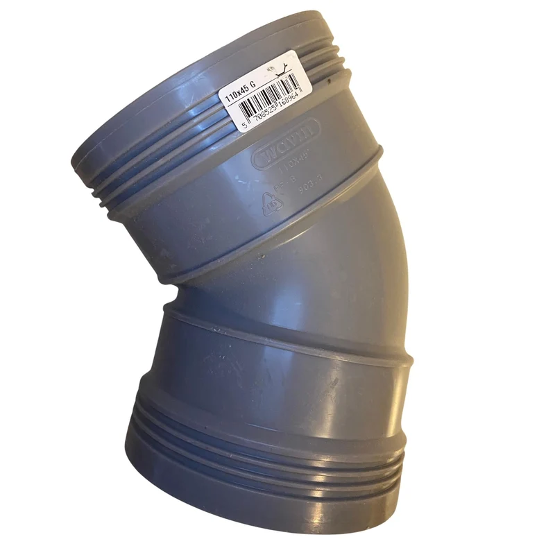 Avloppsböj PP 110mm 45 grader Wavin