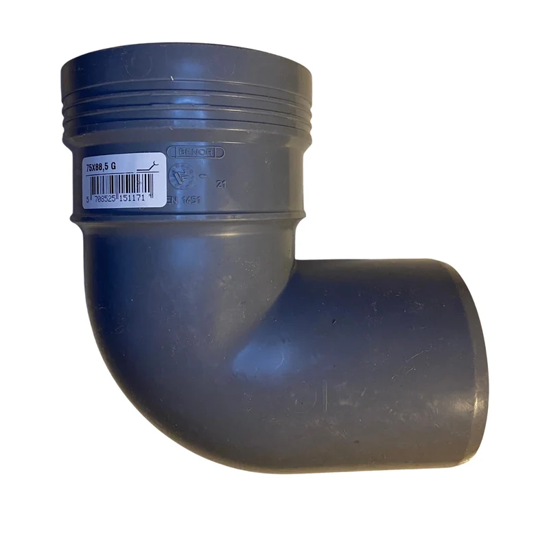 Böj 88,5° PP 75 mm BENOR 1 muff