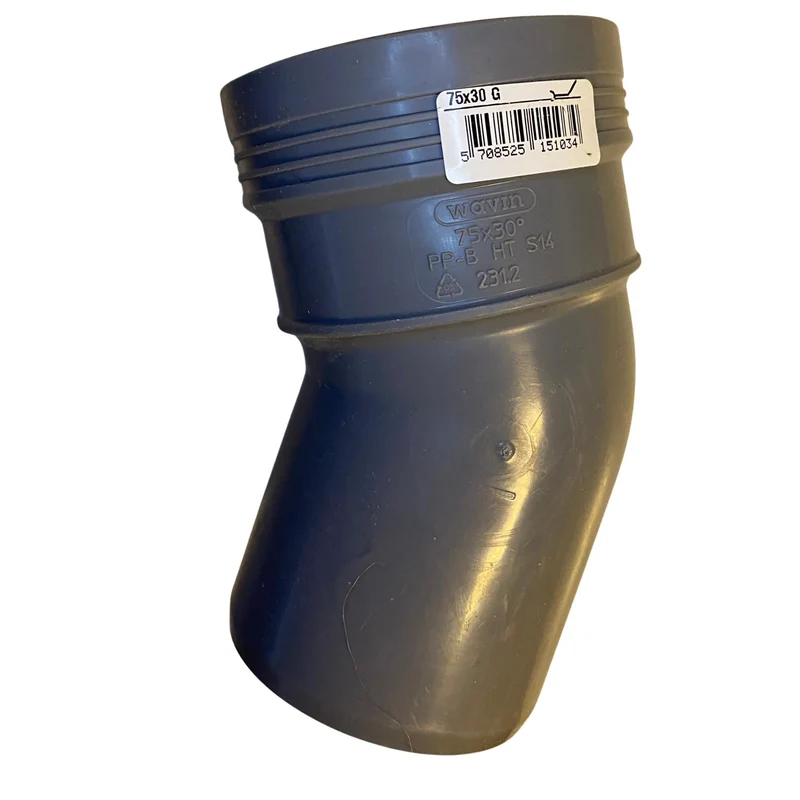 Böj 30° PP-B S14 75 mm Wavin