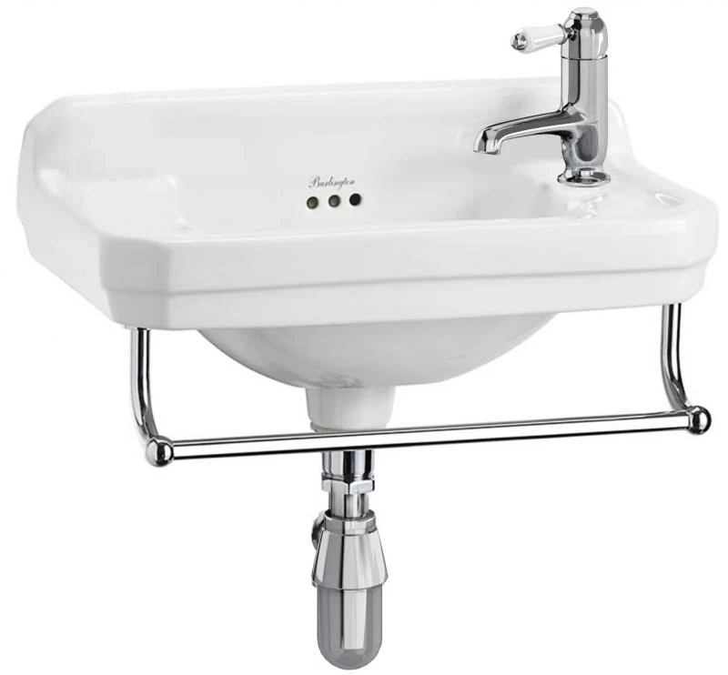 Tvättställ Burlington - Edwardian JR 51 cm med handduksstång