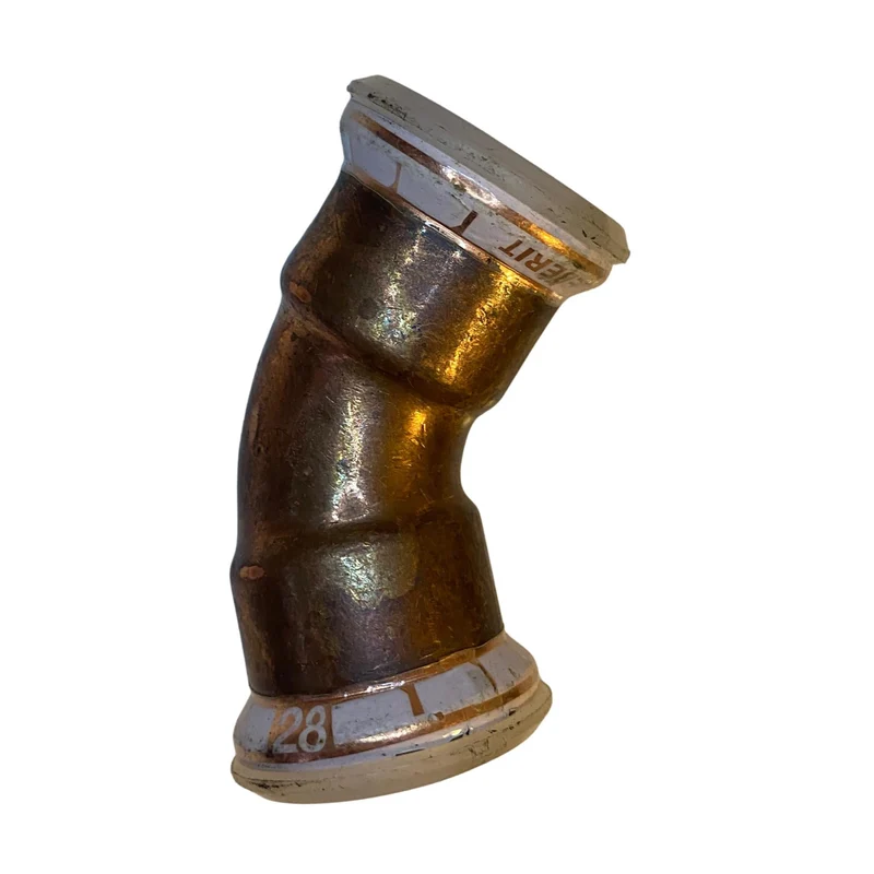 Press Böj 45° koppar 28 mm 2 muff Geberit M-profil