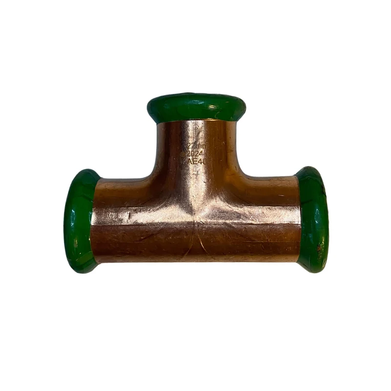 Press T-rör koppar 22 mm 3 muff
