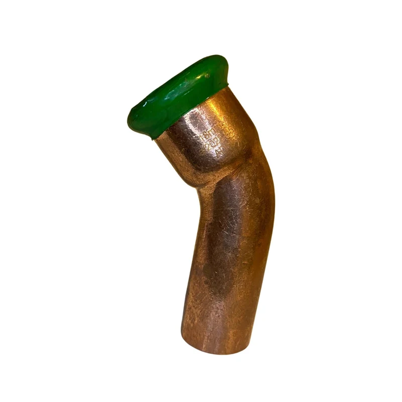 Pressböj 45° M-press koppar 18 mm med 1 muff