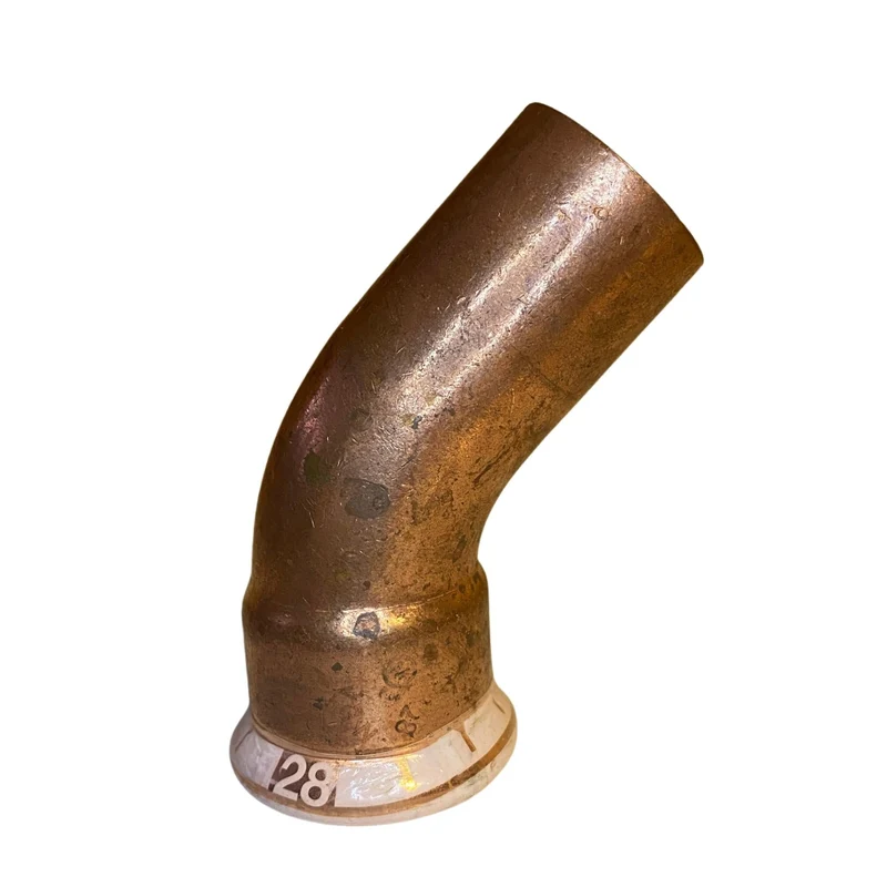 Pressböj 45° koppar 28 mm med 1 muff Geberit