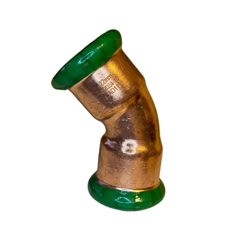 Böj 22 mm presskoppling koppar 2 muff