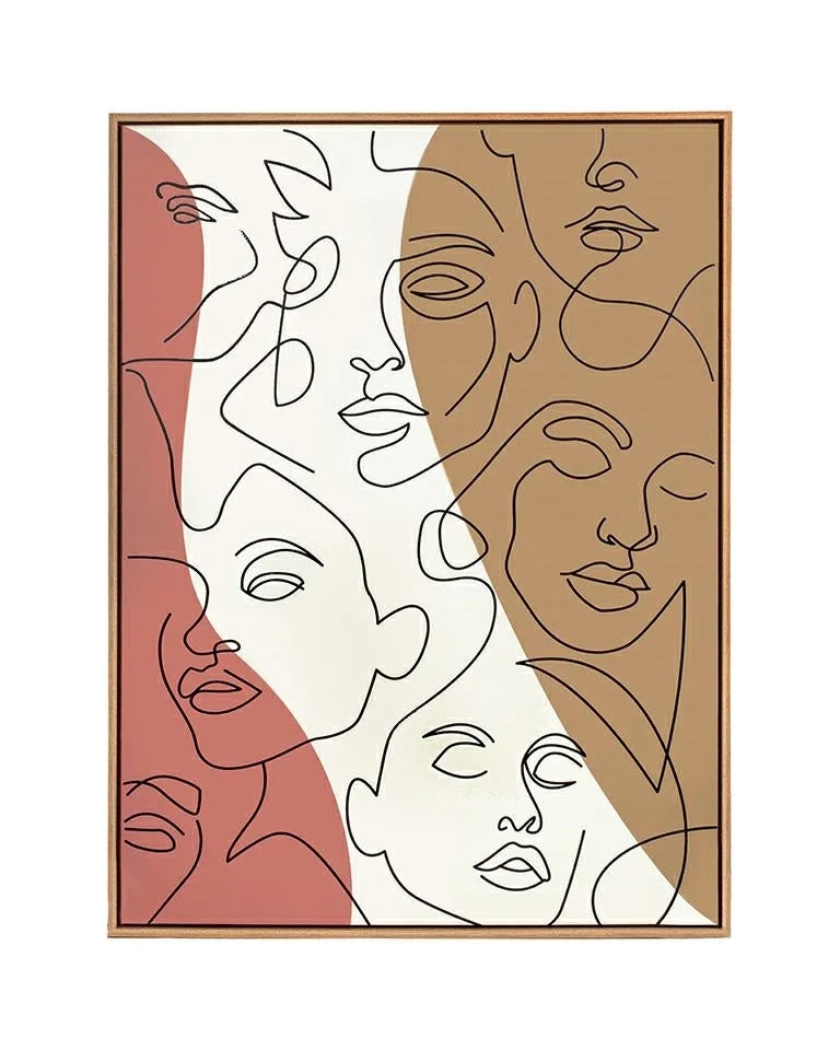 Tavla KARE DESIGN - FACCIA ARTE TRI COLORE, 90x120 cm