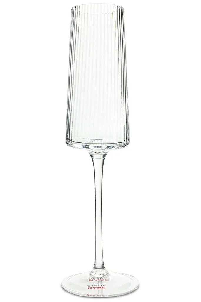 Champagneglas KARE DESIGN - RIFFLE, 215 ml, transparent