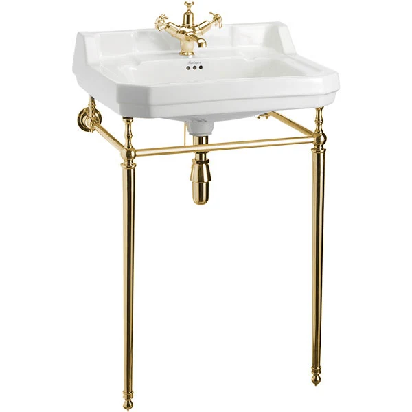 Tvättställ - Burlington Edwardian 61 cm, mässingsställning