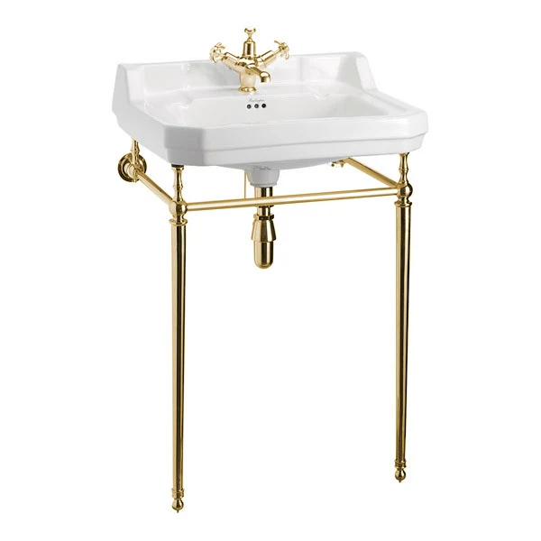 Tvättställ - Burlington Edwardian 56 cm, mässingsställning