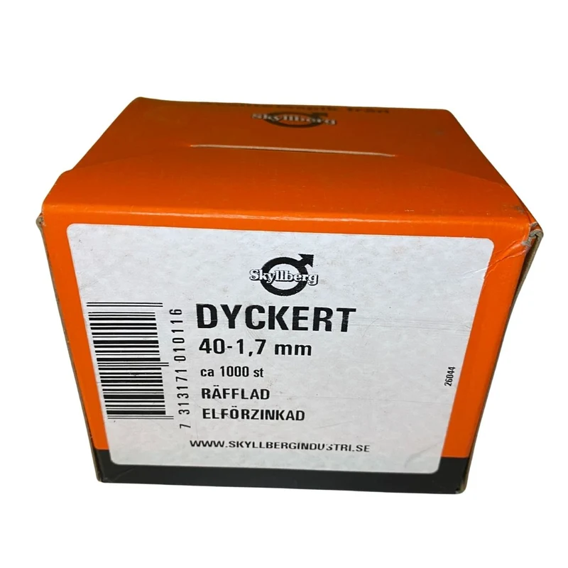 Spik 40 x 1,7 mm Räfflad Elförzinkad 1000-pack
