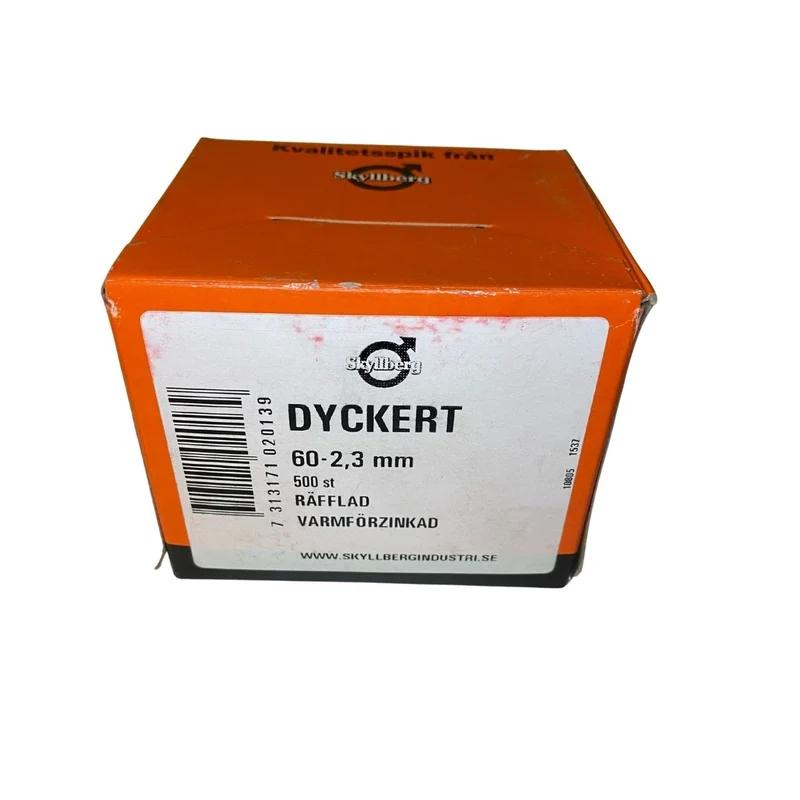 Dyckert 60 x 2,3 mm Räfflad Varmförzinkad 500-pack