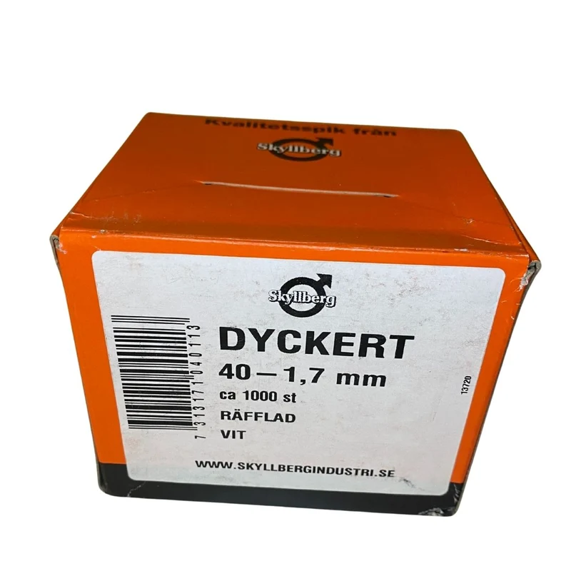 Dyckert 40 x 1,7 mm Räfflad Vit 1000-pack