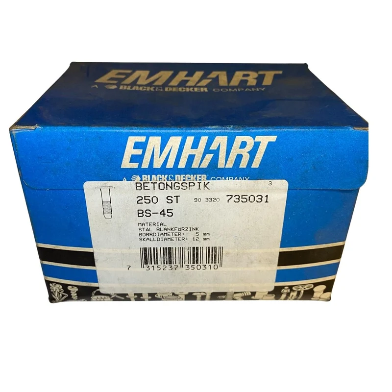Emhart betongspik BS-45 galvaniserad 250-pack
