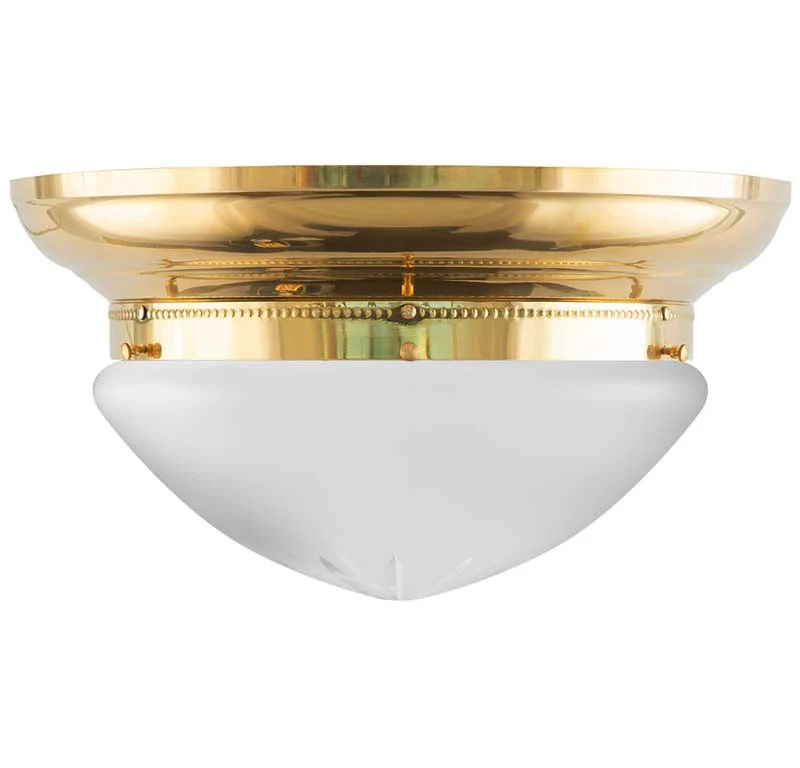 Plafond - Taklampa Frödingplafond 300 mässing, slipat mattglas
