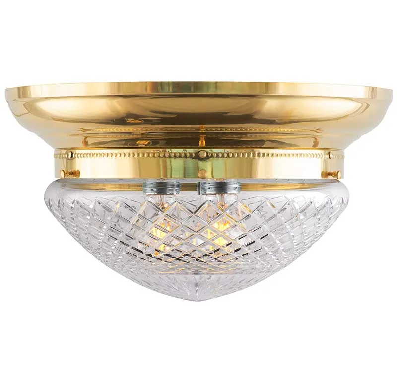 Plafond - Taklampa Frödingplafond 300 mässing, klarglas