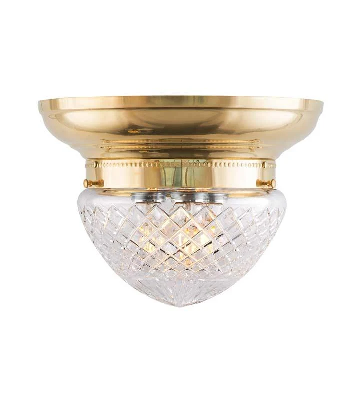 Plafond - Taklampa Frödingplafond 200 mässing, klarglas