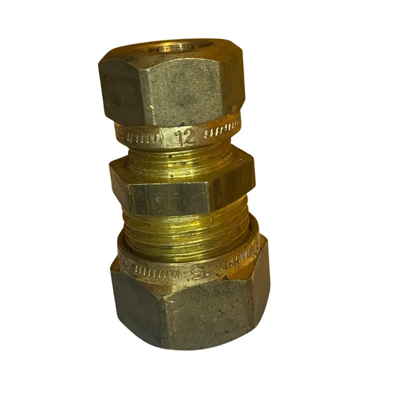 Klämringskoppling reducering 15x12 mm mässing Vatette
