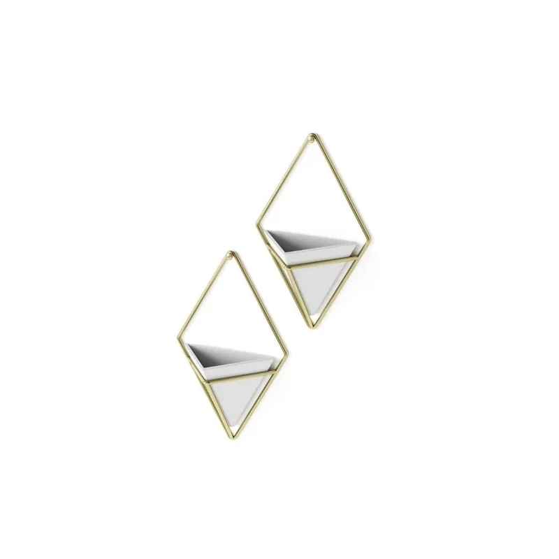 Miniväggkrukor 2 st UMBRA - TRIGG S, vit/guld