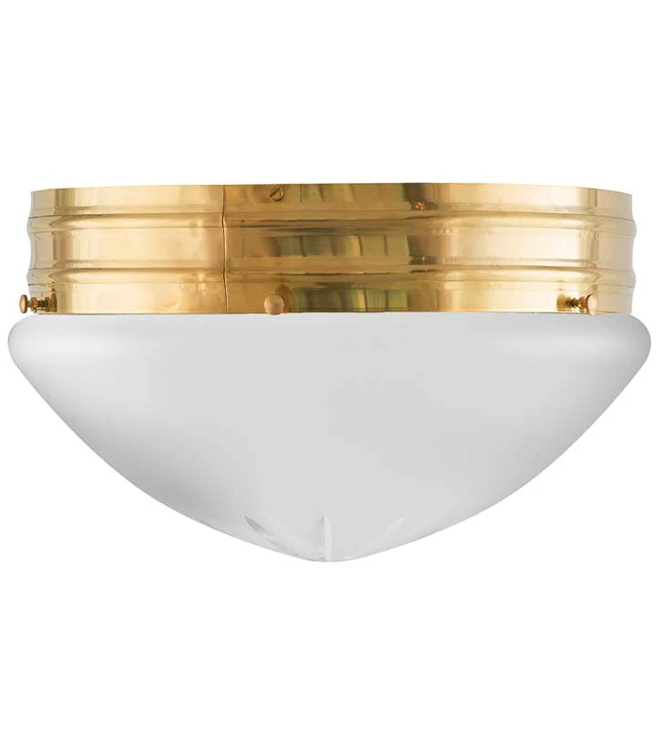 Taklampa - Heidenstamplafond 300 mässing, mattglas