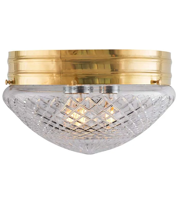 Taklampa - Heidenstamplafond 300 mässing, klarglas