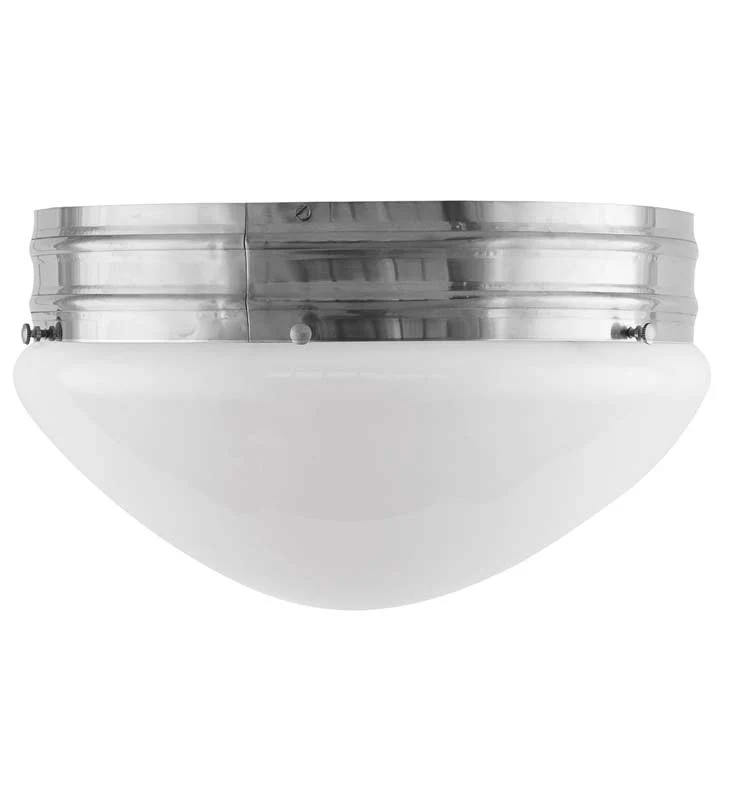 Taklampa - Heidenstamplafond 300 nickel, opalvit