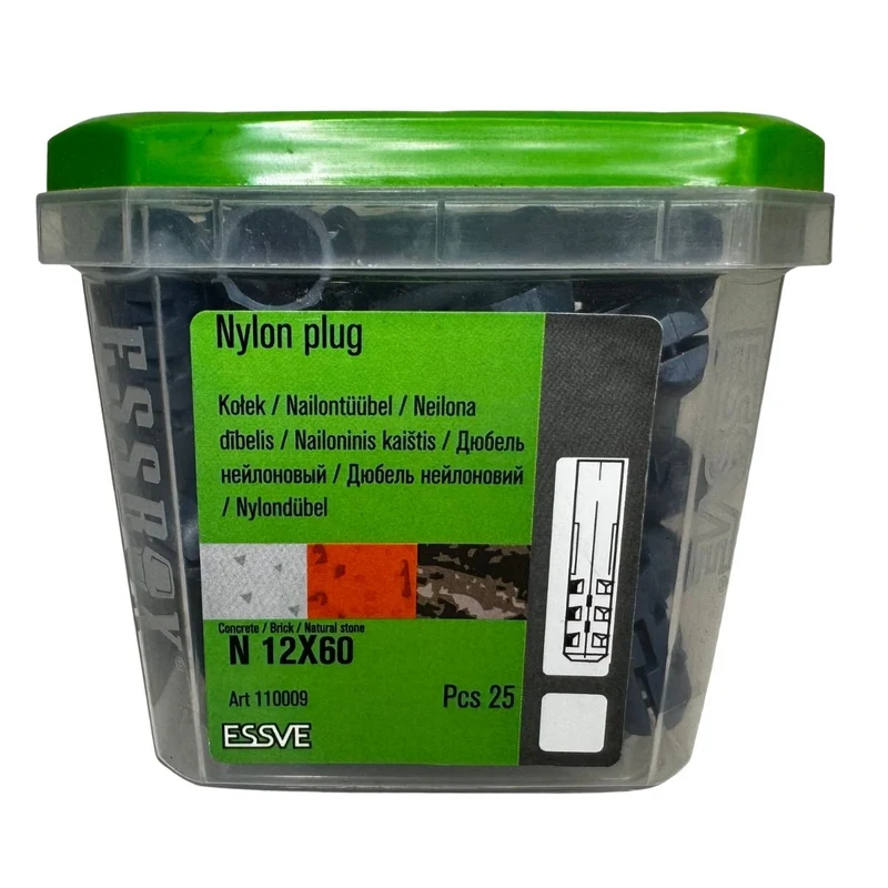 Nylonplugg 12x60 mm ESSVE 25-pack
