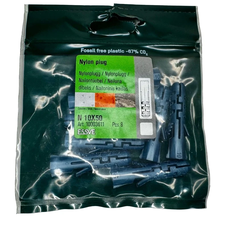 Nylonplugg 10x50 mm ESSVE 8-pack