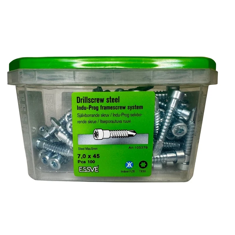 Självborrande skruv Indu-Prog 7,0x45 mm ESSVE 100-pack