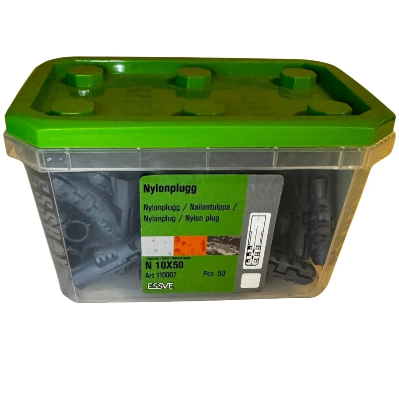 Nylonplugg 10x50 mm ESSVE N 50-pack