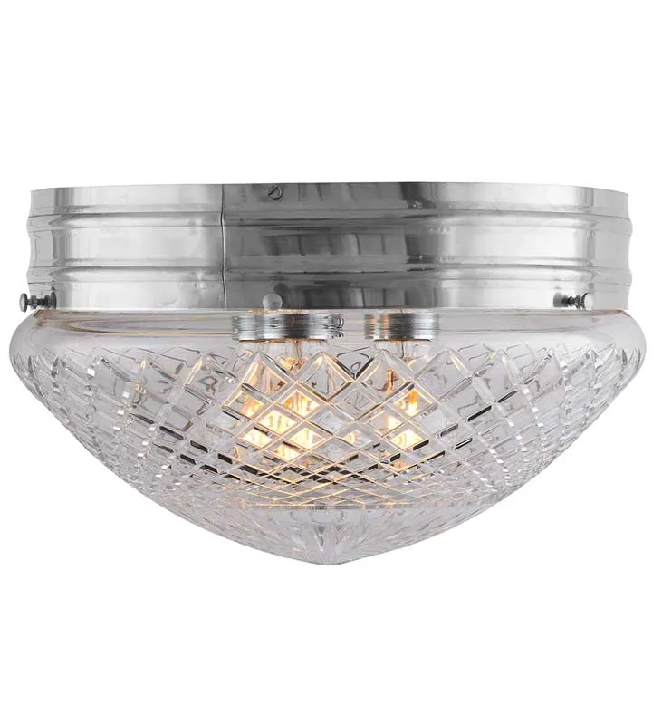 Taklampa - Heidenstamplafond 300 nickel, klarglas