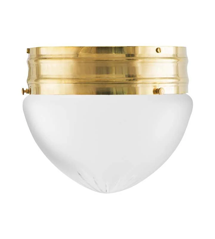 Taklampa - Heidenstamplafond 200 mässing, mattglas