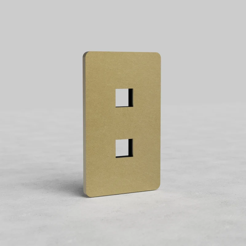 Grove 1G 2x Keystone Plate - Antique Brass