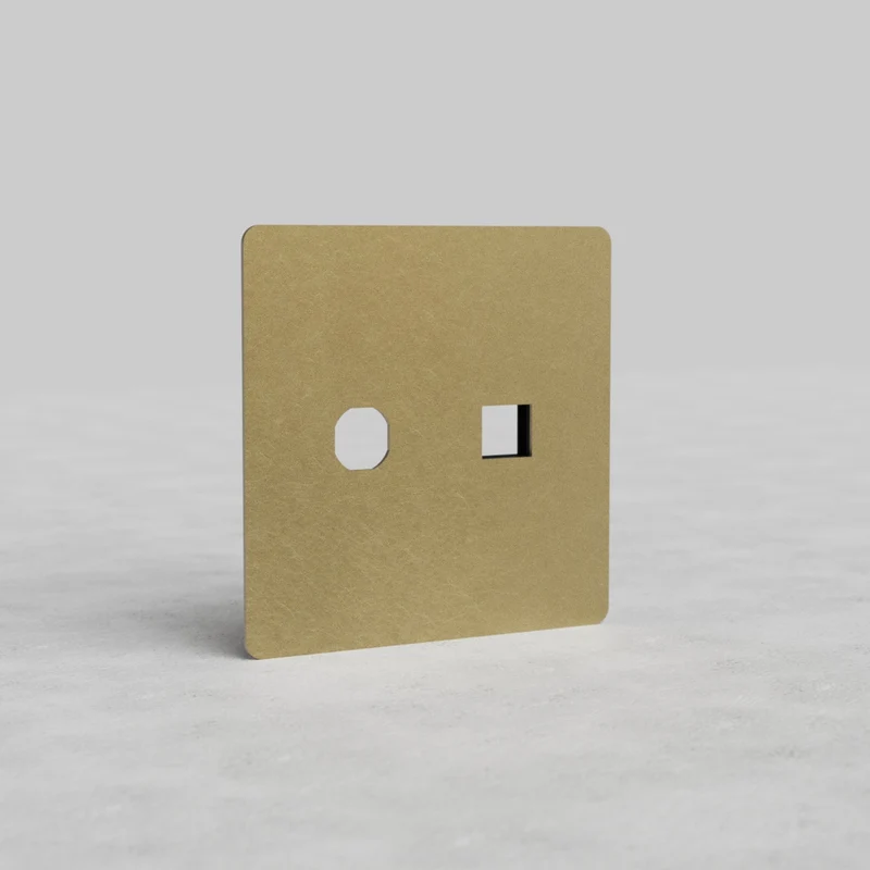 Kew 2G Switch & Keystone Plate - Antique Brass
