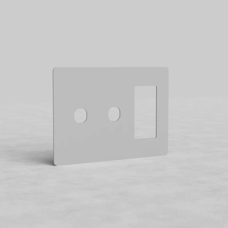 Kew 3G 2x Switch & Outlet Plate - Paintable