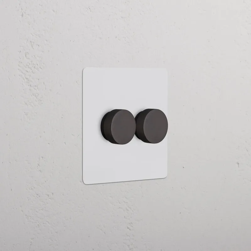 Kew 2G Dimmer Switch - Paintable Bronze