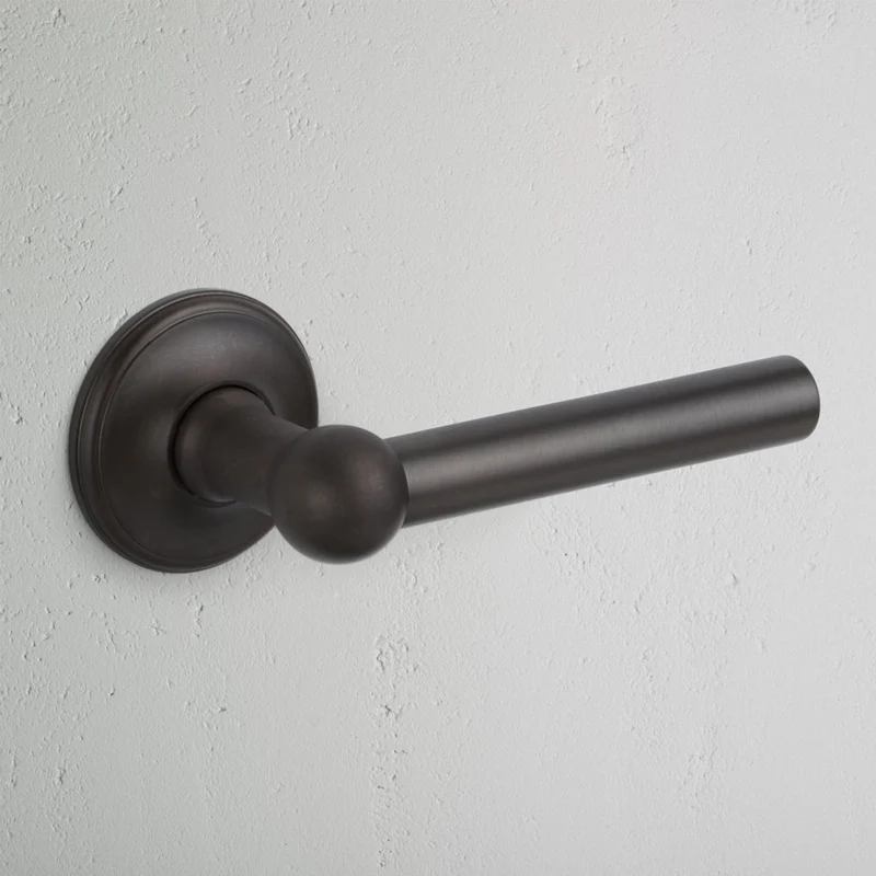 Harper Fixed Door Handle - Bronze