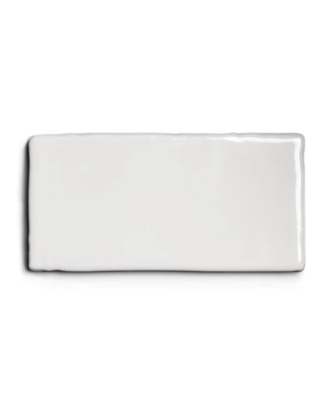 Kakel Mayfair - Elfenbensvit Halftile 7,5 x 15 cm blank, lätt vågigt