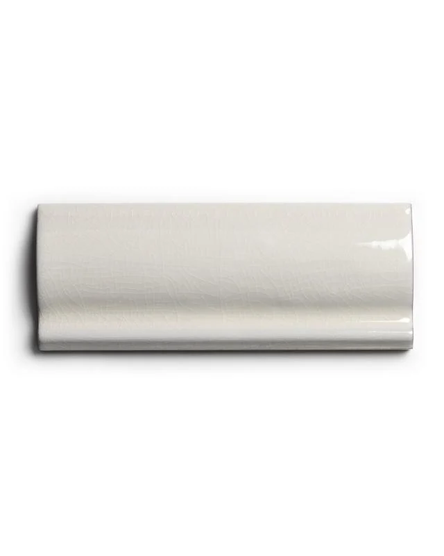 Kakel Mayfair - Krackelerad antikvit bröstlist 5 x 13 cm blank, lätt vågigt